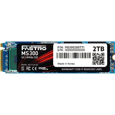 Image de MegaFastro SSD 2TB MS300 Series PCI-Express NVMe intern retail
