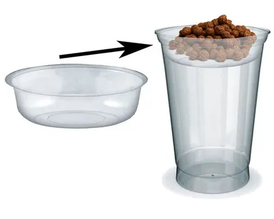 Produktbild von 300x Einsatz für PET-Trinkbecher Smoothiesbecher Dessertbecher mit Ø 95 mm