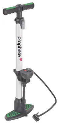 Produktbild von Prophete Hochleistungsstandpumpe mit Duo-Klemmhebelstecker, max. Pumpdruck 7 bar, digitales Manometer, Adapter-Set, ergonomischer Griff, Aluminium, Länge 620 mm