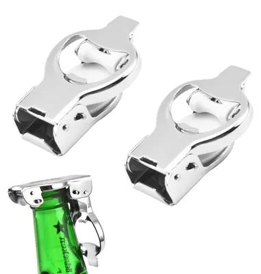 Produktbild von Flaschenöffner und Verschluss - 2 Stück Edelstahl - Klappbar für Bar und Camping