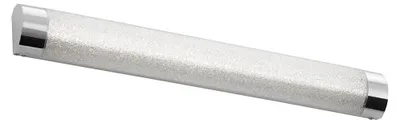Image de Applique murale LED Briloner pour salle de bain, finition chrome, IP44, 61,5 cm, 10W, 1200 lumens, lumière blanche neutre (4000K), design en cristal