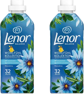 Produktbild von 2 Flaschen Lenor Meeresbrise Weichspüler 2x 950ml für 76 Waschladungen