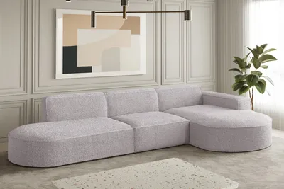 Zdjęcie produktu dla Sofa w kształcie L narożnik MODENA tkanina Loop różowy prawy