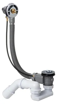 Zdjęcie produktu dla Zestaw odpływowy, przelewowy i przelewu do wanien Kronenbach Krontec, standardowa długość 57 cm