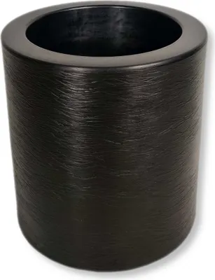 Produktbild von Kunststoff Übertopf schwarz 40cm hoch rund Säule Blumen-Töpfe Pflanzkübel Topf Bodenvase