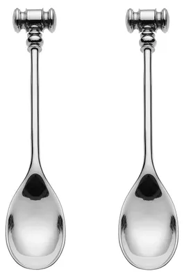 Eierlöffel-Set, 2 Stück, Gusseisen, Edelstahl, spülmaschinengeeignet