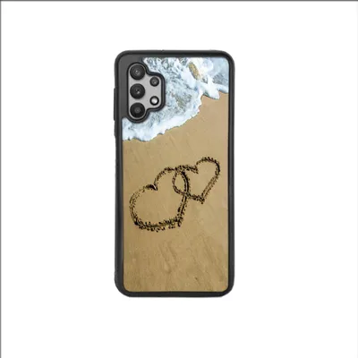 Produktbild von TPU Silikon Hülle für Samsung Galaxy A32 5G Handy Cover Case Schutzhülle Handyhülle Bumper MOTIV 272 Herzen Strand Meer