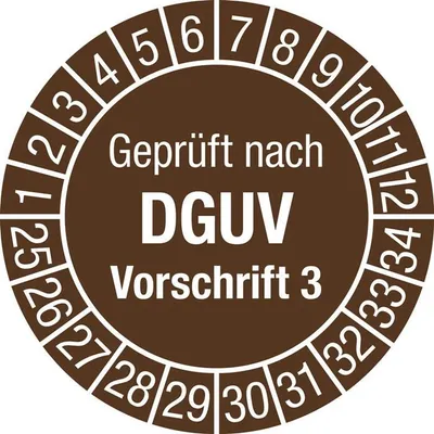 Produktbild von Mehrjahresprüfplakette D.30mm J.2026-2035 Folie Btl.a 100 St.