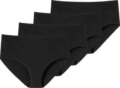 Produktbild von SCHIESSER Damen Slip 4er Pack - Midi-Slip, Baumwolle Stretch, uni Schwarz M