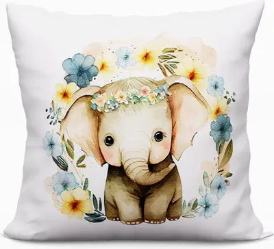 Immagine prodotto di cuscino decorativo per bambini 40x40 elefante