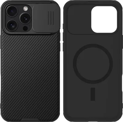 Immagine prodotto di Nillkin Camshield Pro Custodia per Iphone 16 Pro Max con copertura della fotocamera - Nero
