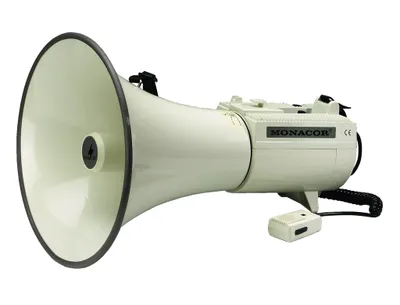 Produktbild von MONACOR Megaphon Monacor TM-45 mit Handmikrofon, integrierte Sounds