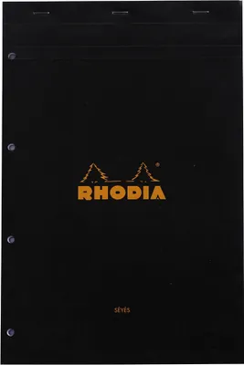 Produktbild von RHODIA Notizblock No. 20 DIN A4+ franz. Lineatur schwarz