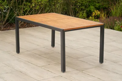 Produktbild von Merxx Gartenmöbel Set Tilos 13tlg., 6 Klappsessel inkl. Kissen, Tisch 150 x 90 cm- Aluminium/Akazie