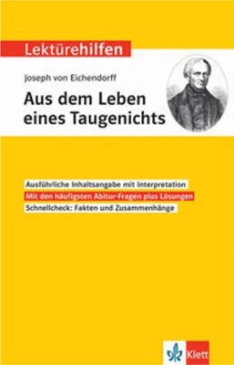 Produktbild von Lektürehilfen Joseph von Eichendorff, Aus dem Leben eines Taugenichts