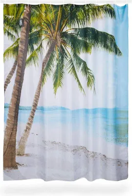 Productafbeelding van Famanu douchegordijn met palmboommotief - 180 x 180 cm