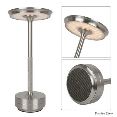 Produktbild von 28cm Tischlampe Kabellos Akku Lampe mit 3 Farbmodi Dimmbare USB Wiederaufladbar Nachtlicht 3000mAh für Restaurant Schlafzimmer Party Camping Bar