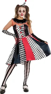 Image de Bristol Novelty - Costume "Clown" - Femme BN6126 (S) (Blanc/Noir/Rouge)