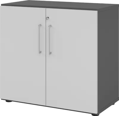 Produktbild von bümö smart Aktenschrank - 2 Ordnerhöhen - Nachbildung: Graphit/Grau
