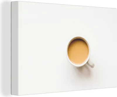 Produktbild von OneMillionCanvasses® - Leinwandbilder - 140x90 cm, Kaffee - Weiß - Braun, Wandbilder Kunstdruck Wanddekoration - Foto auf Leinwand - Gemälde auf Holzrahmen