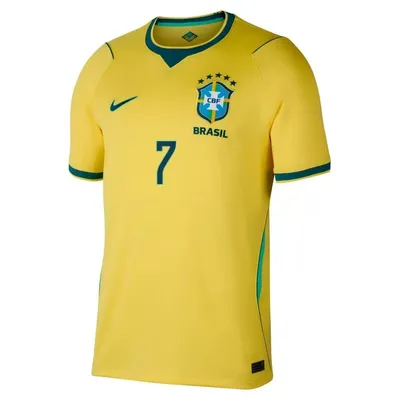 Zdjęcie produktu dla #7 VINI JR. Koszulka domowa reprezentacji Brazylii dla piłkarzy, wersja na Mistrzostwa Świata 2026 dla dzieci i dorosłych, ROZMIAR:L