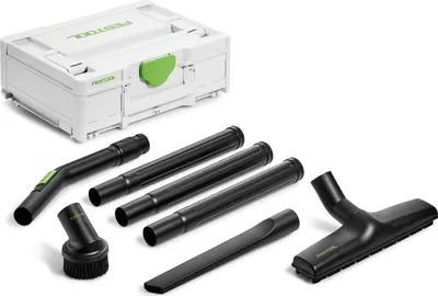 Produktbild von Festool Reinigungsset RS-ST D 27/36-Plus, Schwarz-Weiß, 6-teilig, antistatisch, 396x296x137 mm, für alle CT Sauger, im Systainer SYS3 M 137, 577257
