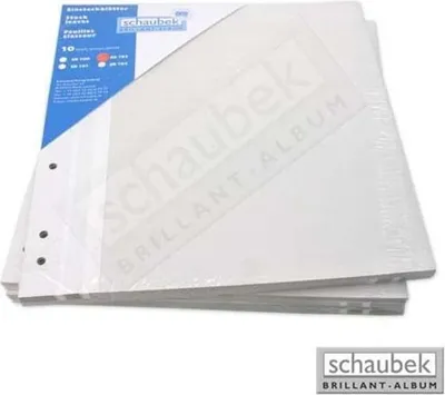 Produktbild von Schaubek EB102-10 Einsteckblatt DONAU, weiß - ohne Mittelstreifen 10 Blatt