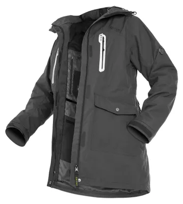 Produktbild von Owney Arnauti Langjacke Damen Anthrazit L wetterfest Hundehalter Wanderjacke atmugsaktiv mit Reflektoren