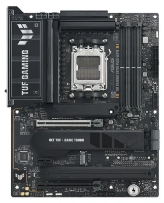 Produktbild von ASUS TUF GAMING X870E-PLUS WIFI7, AMD, Sockel AM5, AMD Ryzen 7000 Series, AMD Ryzen 8000 Series, AMD Ryzen 9000 Series, Sockel AM5, DDR5-SDRAM, 256 GB