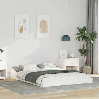 Obrázok produktu pre Maison Exclusive – posteľový rám biely 140 x 190 cm masívne borovicové drevo
