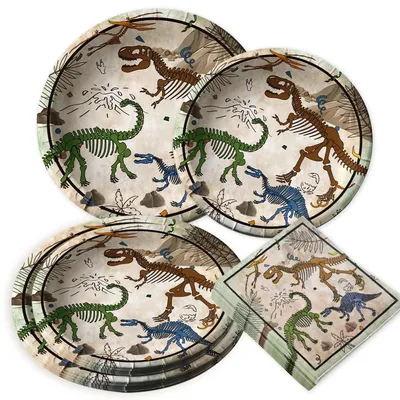 Zdjęcie produktu dla Serwetki i dekoracje z motywem dinozaurów na przyjęcie urodzinowe