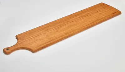 Produktbild von XL Long Servierbrett , Schneidebrett, Designbrett aus hochwertigen natürlichen Bambusholz (100% mit natürlichen Ölivenöl geölt)