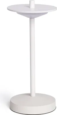 Produktbild von LED Tischlampe Tragbar Außen Metall mit Batterie USB wiederaufladbar Estepona Weiß