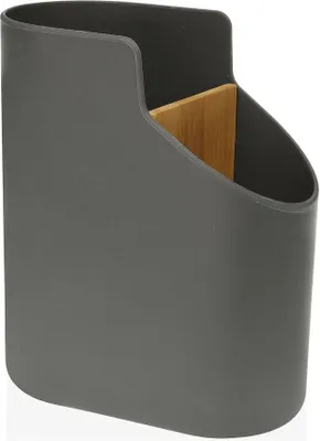 Image de Récipient pour ustensiles de cuisine Versa Gris 8,5 x 17,6 x 15 cm ABS Bambou