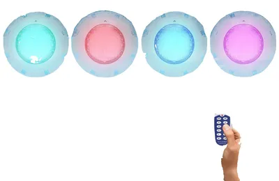 Zdjęcie produktu dla Oświetlenie basenowe LED, 11 trybów świecenia, wodoodporność IP68, kolor niebieski, 41–50 W