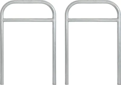 Produktbild von 2x Fahrradanlehnbügel 115 x 78 cm Stahl feuerverzinkt Ø 49 mm zum Einbetonieren Fahrradständer Typ H