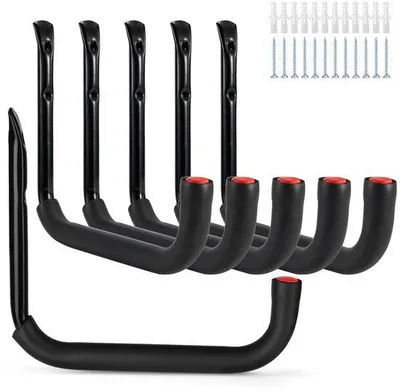 Produktbild von Werkzeughalter 6er, 25x23 cm, Wandhalter, 9,8-Zoll-Jumbo-Arm, robuste Gerätehalterung, perfekt für Werkzeuge, Fahrradträger, Fahrräder, große Gegenstände.