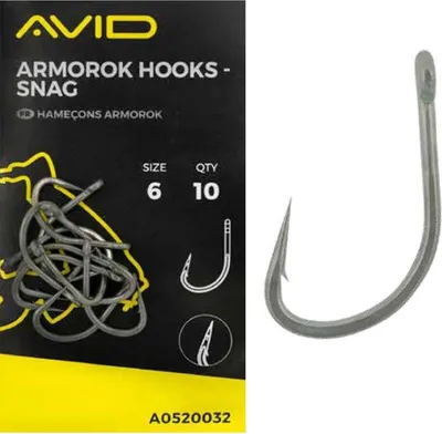 Produktbild von Avid Carp Armorok Hooks Snag - Size: 6