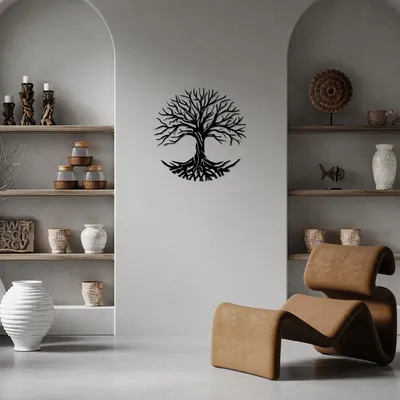 Produktbild von Wallity, Monumental- TNL2271, Schwarz, Sonstige Wohndekorationen, 68 x 70 cm, 100% Metall (Dicke: 1