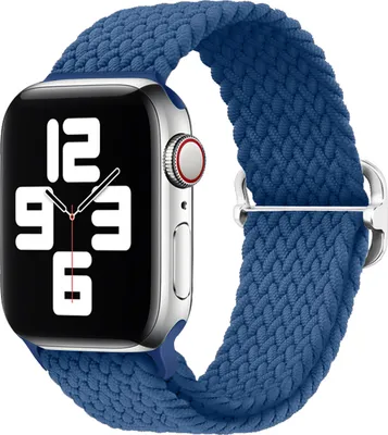 Produktbild von Strap-it Apple Watch Geflochten Nylon Armband (Blau) - Große: 42 - 44 - 45 - 49mm