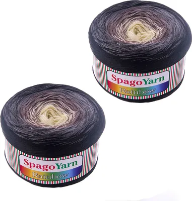 2 x 250g Farbverlaufsgarn Rainbow 02