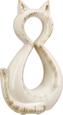 Produktbild von Gilde Figur, Katze, "Catty", Keramik, creme, VE 2, L. 7 cm, B. 14 cm, H. 22 cm Höhe: 22.00 cm Breite: 14.00 cm Tiefe: 7.00cm  55374