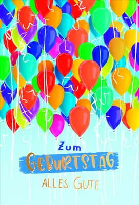 Produktbild von Geburtstag - Glückwunschkarten im Format  11,5 x 17 cm - Bunte