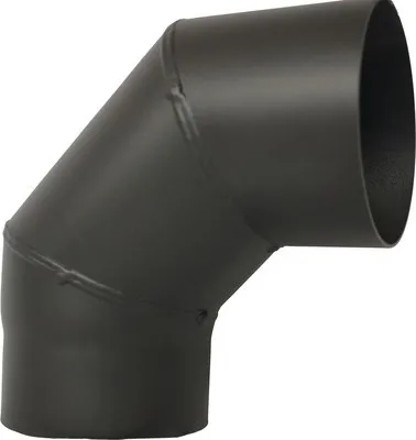 Produktbild von Ofenrohr-Bogen 90° Ø120 mm senotherm lackiert schwarz metallic