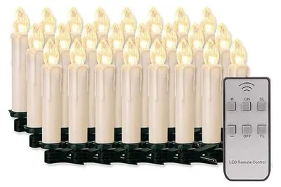 Zdjęcie produktu dla Świece LED bezprzewodowe ściemnialne zestaw 60 szt na boże narodzenie