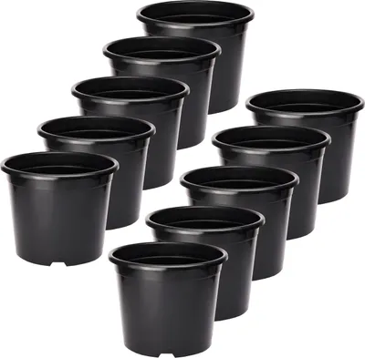 Produktbild von Garronda Blumentopf GD-0025 (10 Stück - Schwarz, ⌀ 31cm H=24cm)