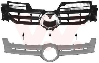 Produktbild von VAN WEZEL 5894510 Kühlergrill Frontgrill für VW Golf V Schrägheck (1K1)