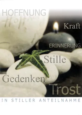 Produktbild von Trauer – Beileid - Kondolenzkarte im Format 11,5 x 17 cm mit