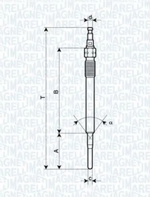 Produktbild von MAGNETI MARELLI 062900051304 Diesel Glühkerze für VW Golf V Schrägheck (1K1)