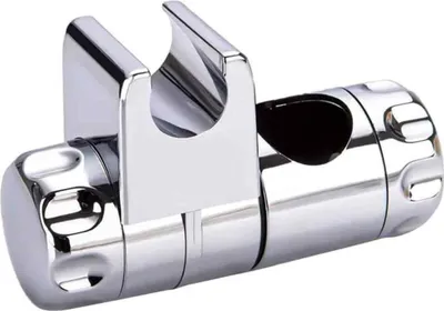 Produktbild von Austauschbarer Handbrausehalter, Duschkopfhalter, verstellbarer Handbrauseclip fürs Badezimmer, verstellbar, Chrom, 19–22 mm Durchmesser